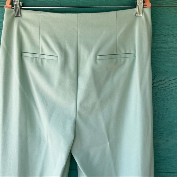 ALICE + OLIVIA DYLAN CLEAN WIDE LEG CROPPED PANTS Pistachio GREEN SIZE 14 NWT - Picture 3 of 5